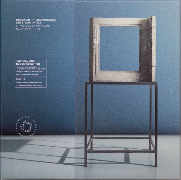 Berliner Philharmoniker Boxset 10 X LP Vinyl Audiophil Sir Simon Rattle Ludwig van Beethoven Symphonien 1-9 Vinyl Audiophil