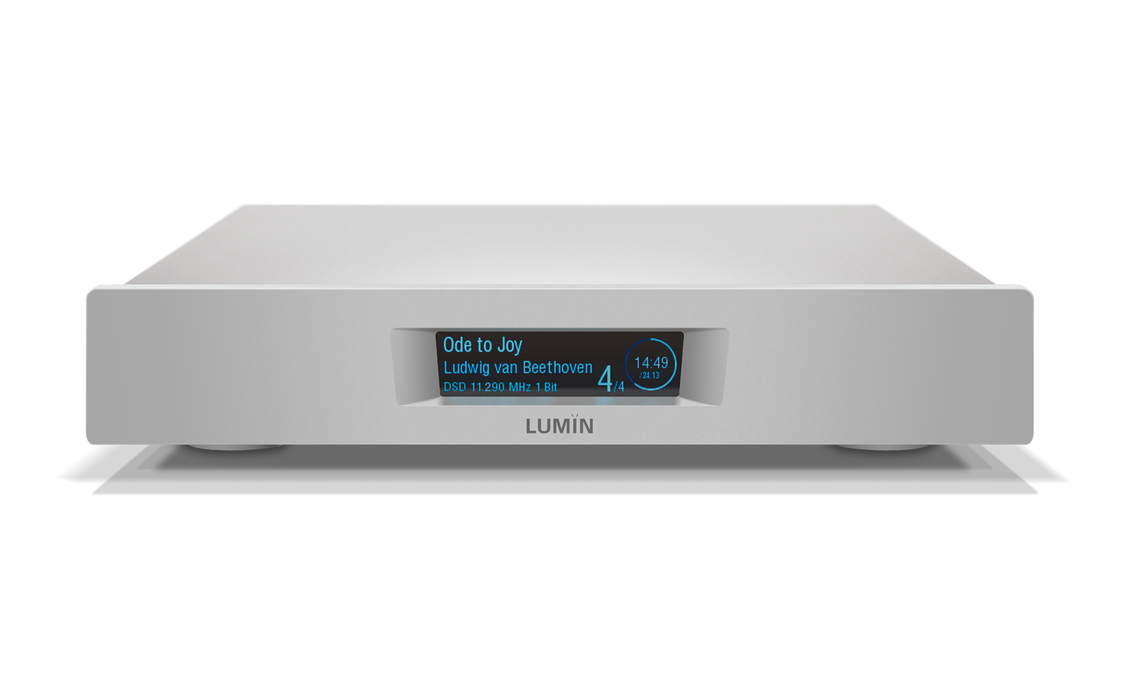 LUMIN D3 Netzwerkplayer Streaming DAC Frontansicht – Lumin | Klang Maschine