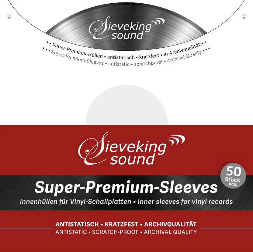 Anti Static Inner Sleeves for Vinyl LPs SIEVEKING SOUND SUPER PREMIUM INNER SLEEVES