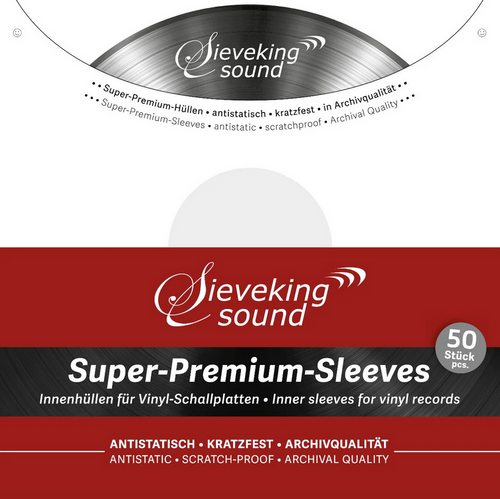 Anti Static Inner Sleeves for Vinyl LPs SIEVEKING SOUND SUPER PREMIUM INNER SLEEVES