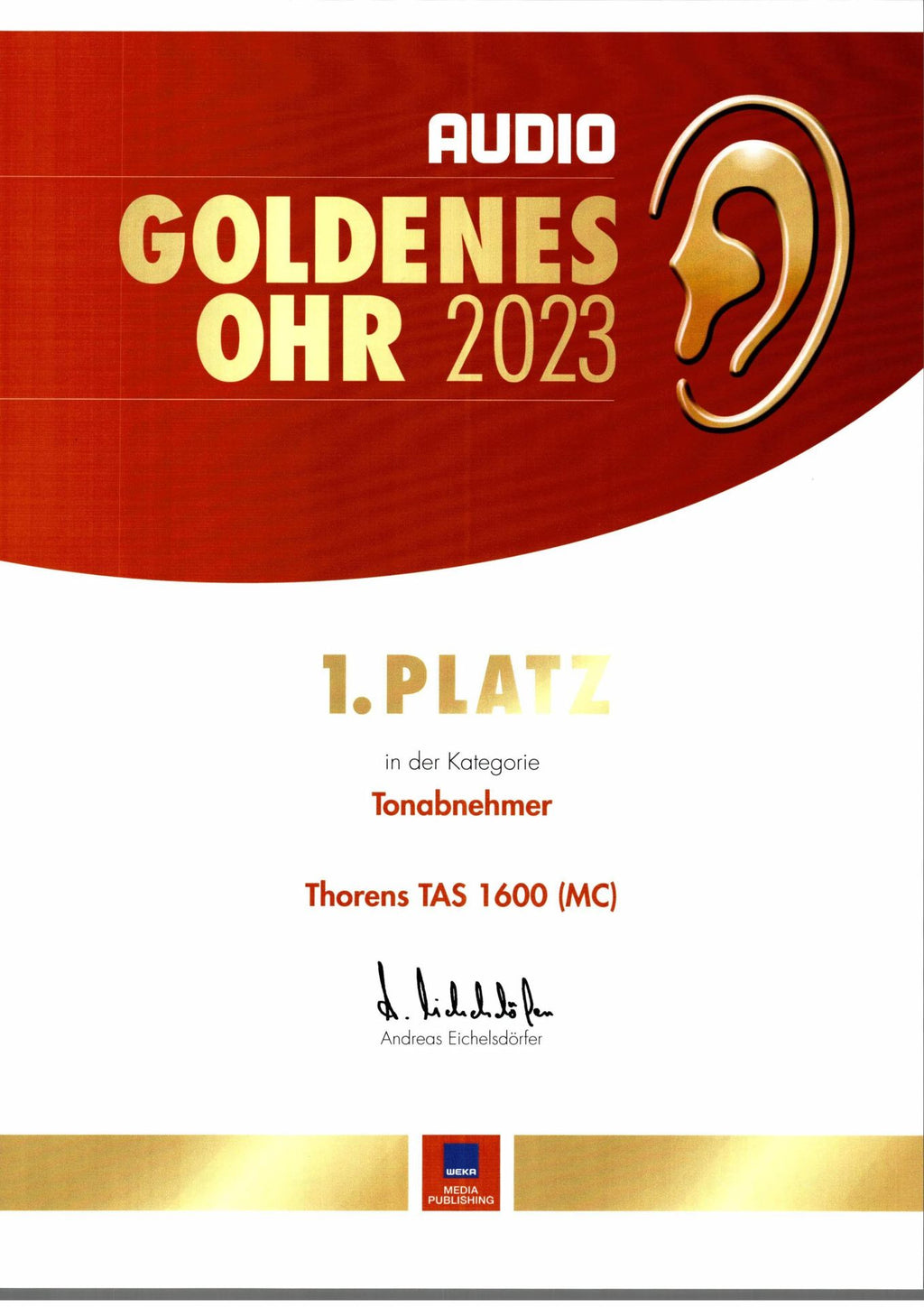 Thorens cartridge TAS 1600 MC