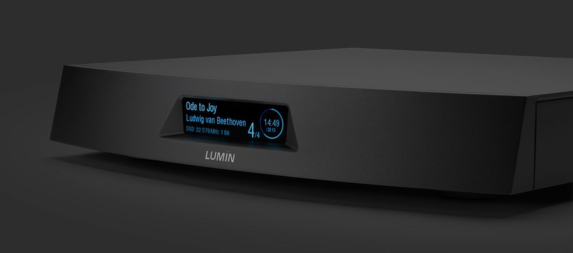 LUMIN T3X Netzwerkplayer Streaming DAC Seitenansicht – Lumin | Klang Maschine